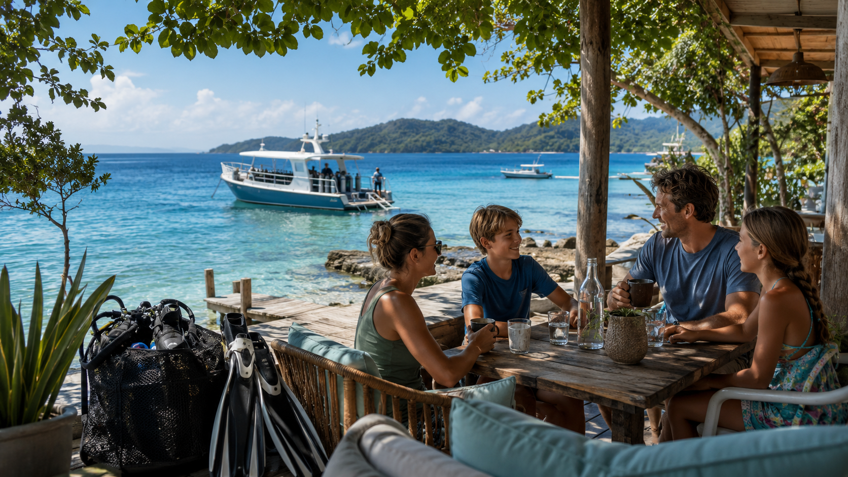 How I Plan a Dive Trip with Non-Divers in Mind